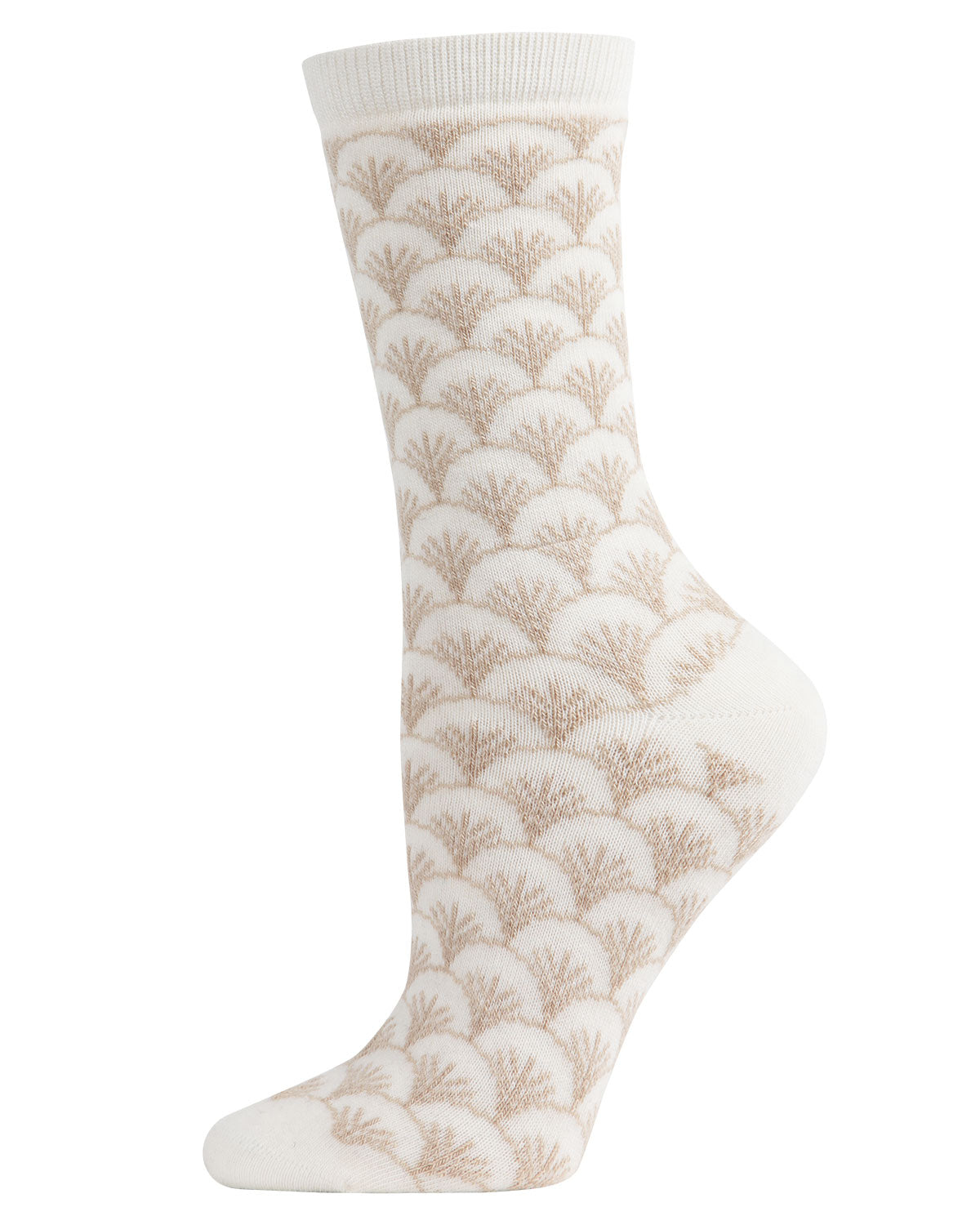 Women's Fretwork Geometric Cashmere Blend Crew Socks