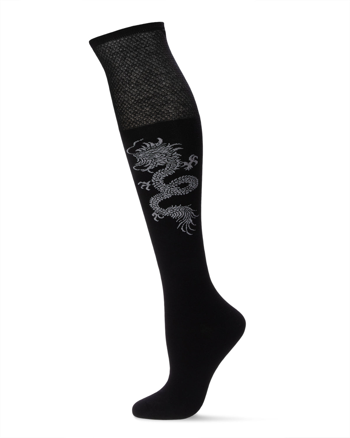 Natori Textured Cuff Dragon Over The Knee Socks