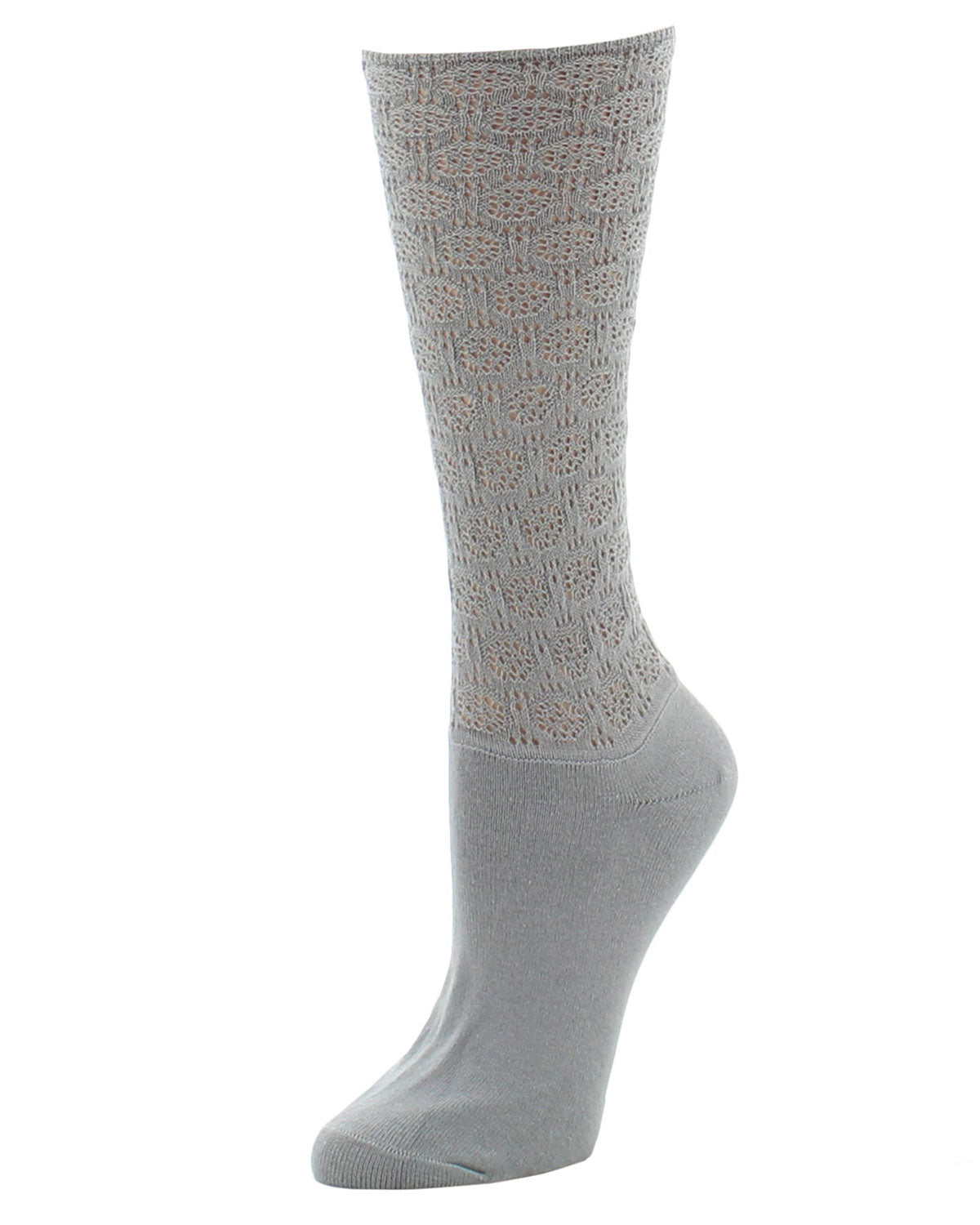 Natori Circular Knit Cotton Blend Crew Socks