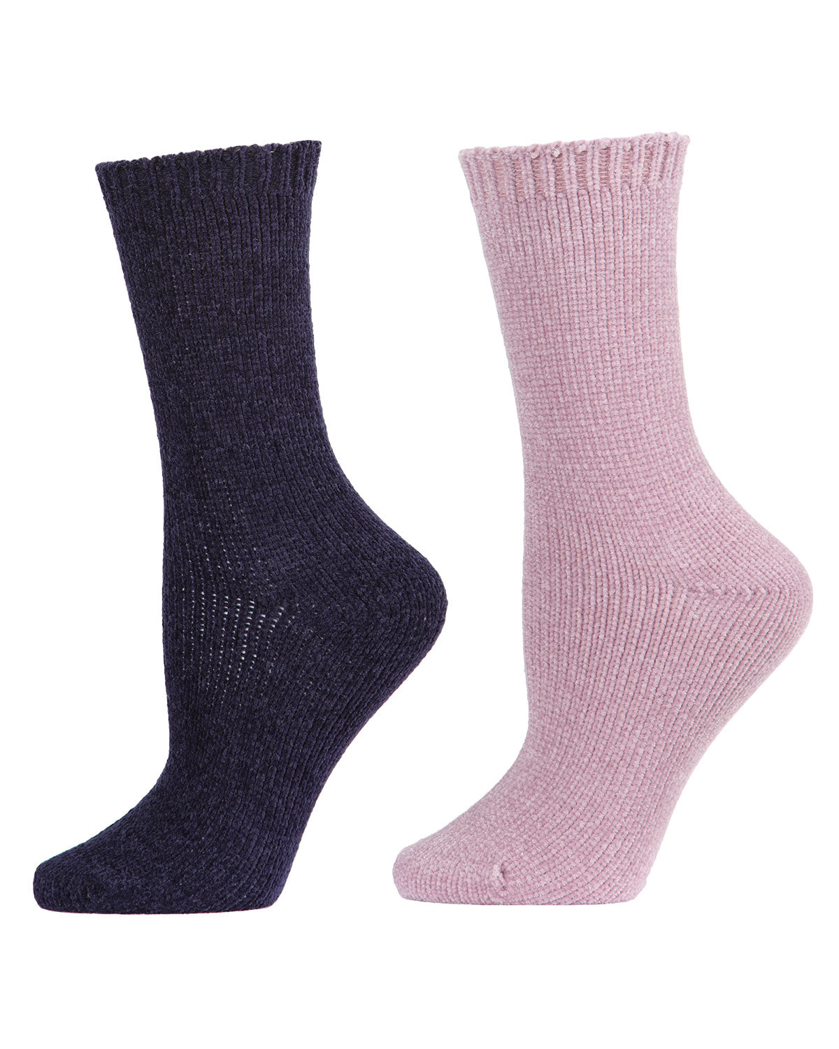 Solid Chenille Crew Sock 2 Pair Pack