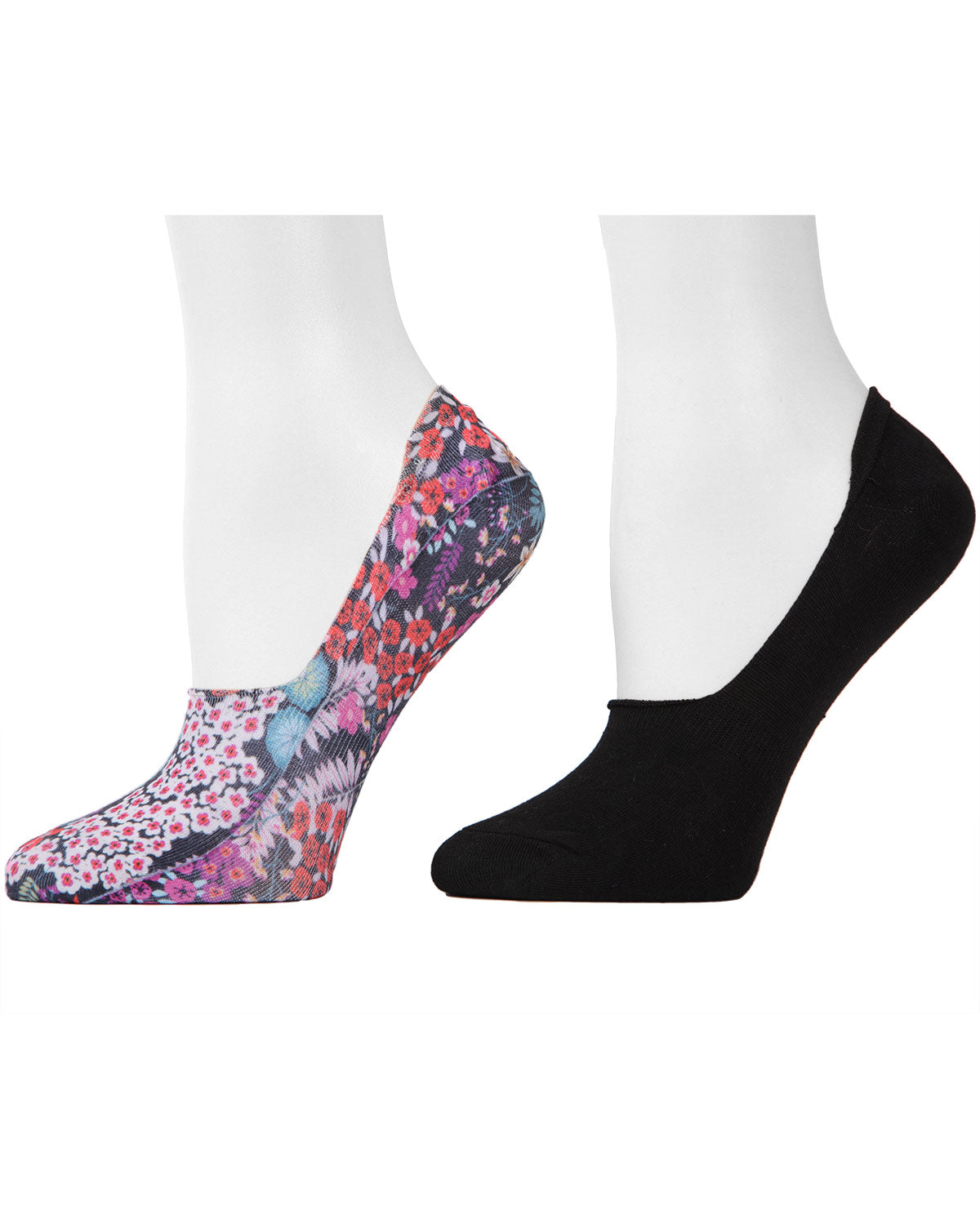 Natori Wildflowers No-Show 2-Pack Liner Socks