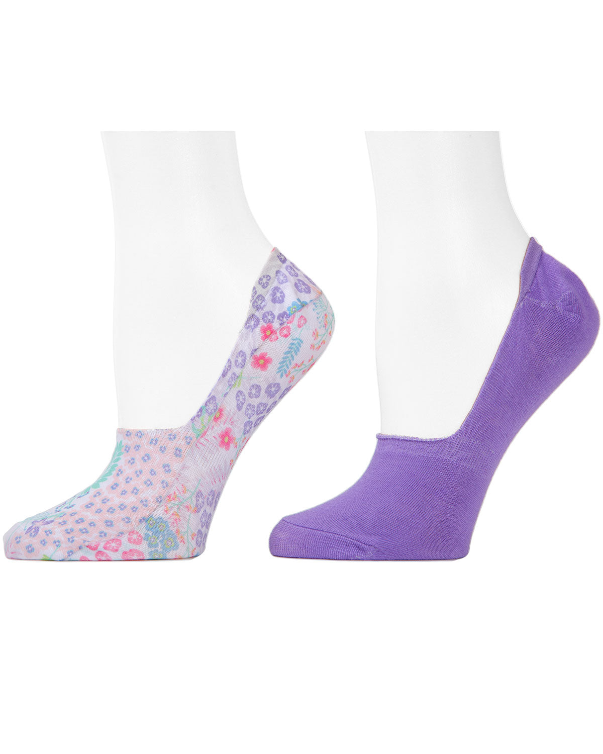 4 Pack Natori Wildflowers No-Show Liner Socks