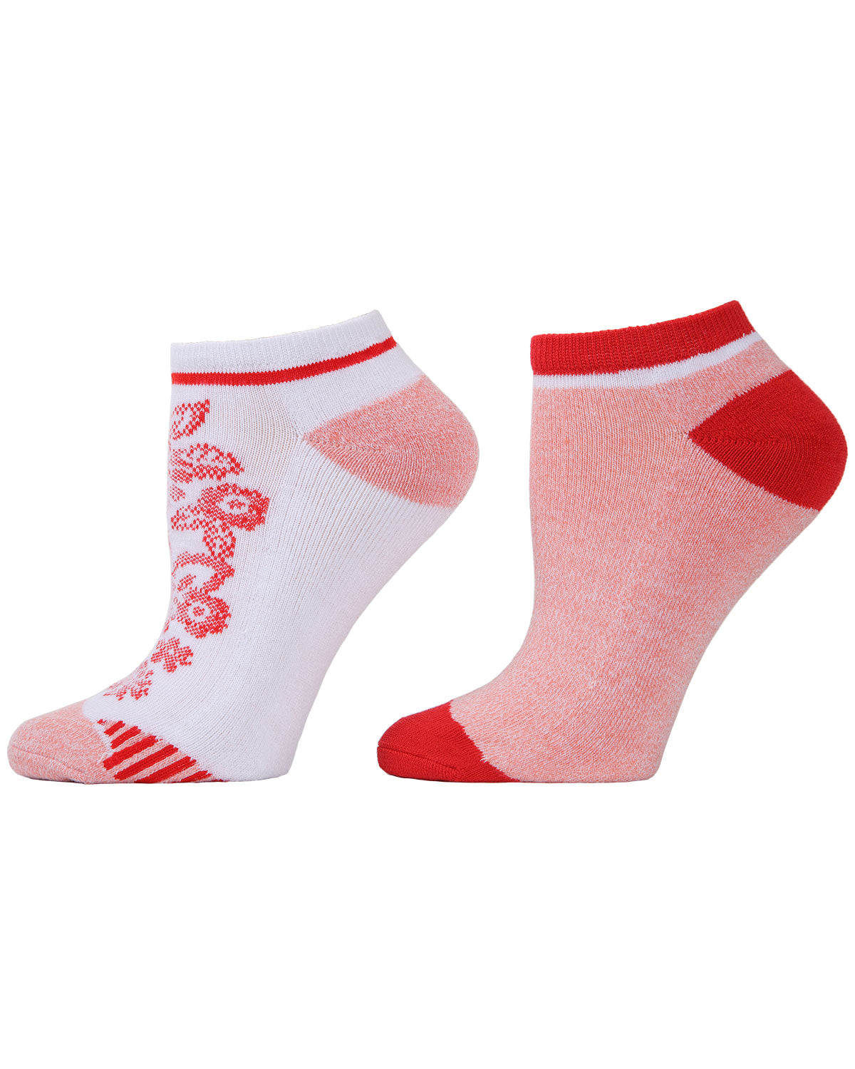 Natori Floral Stripes Cushioned No-Show Socks 2-Pack