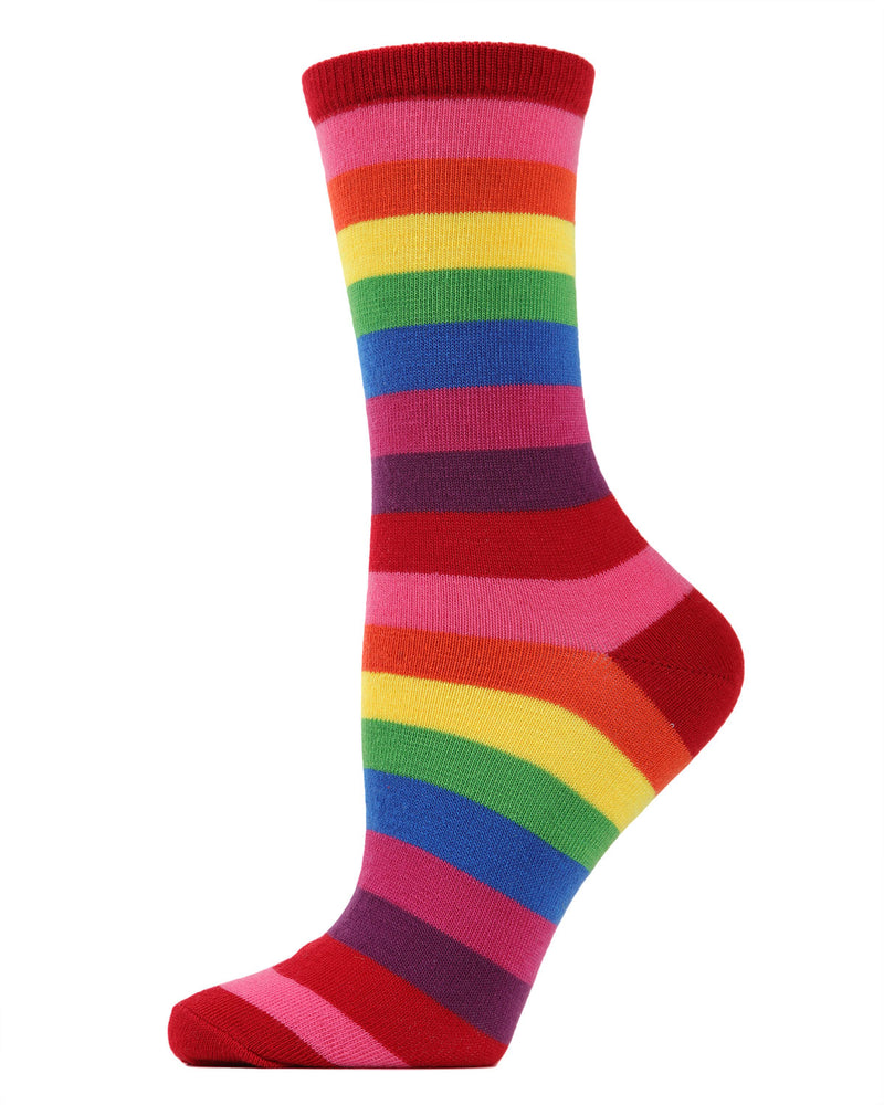 Rainbow Stripe Crew Socks – MeMoi