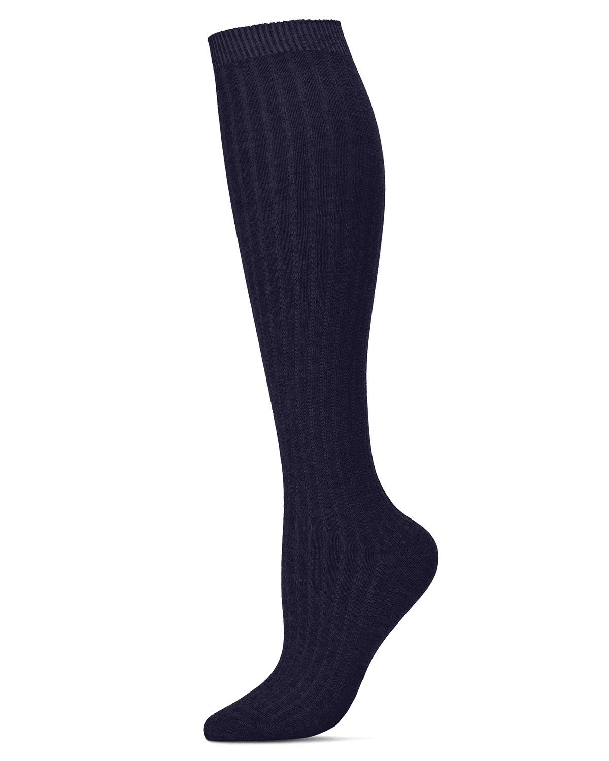 Ribbed Cotton Blend Knee High Sock