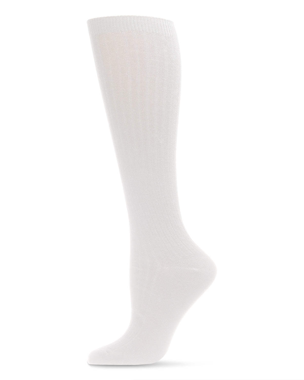 Ribbed Cotton Blend Knee High Sock