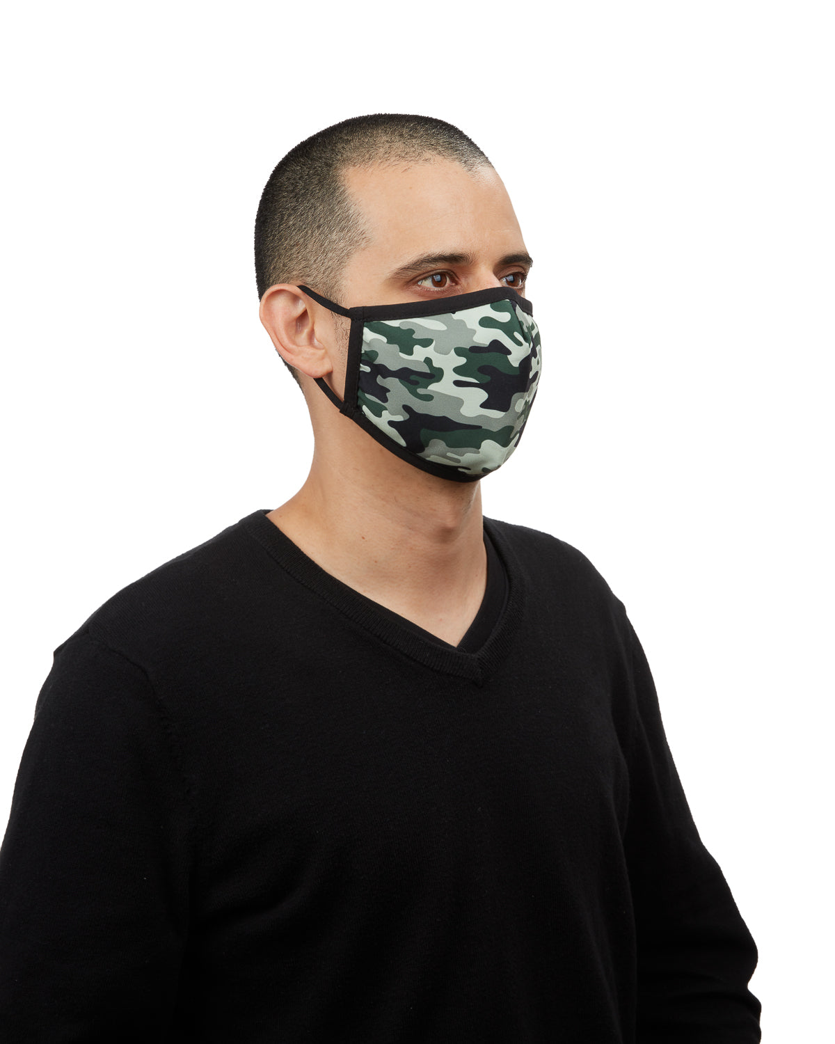 Camo Fashion Face Covering with 5-Layer Filter Inserts