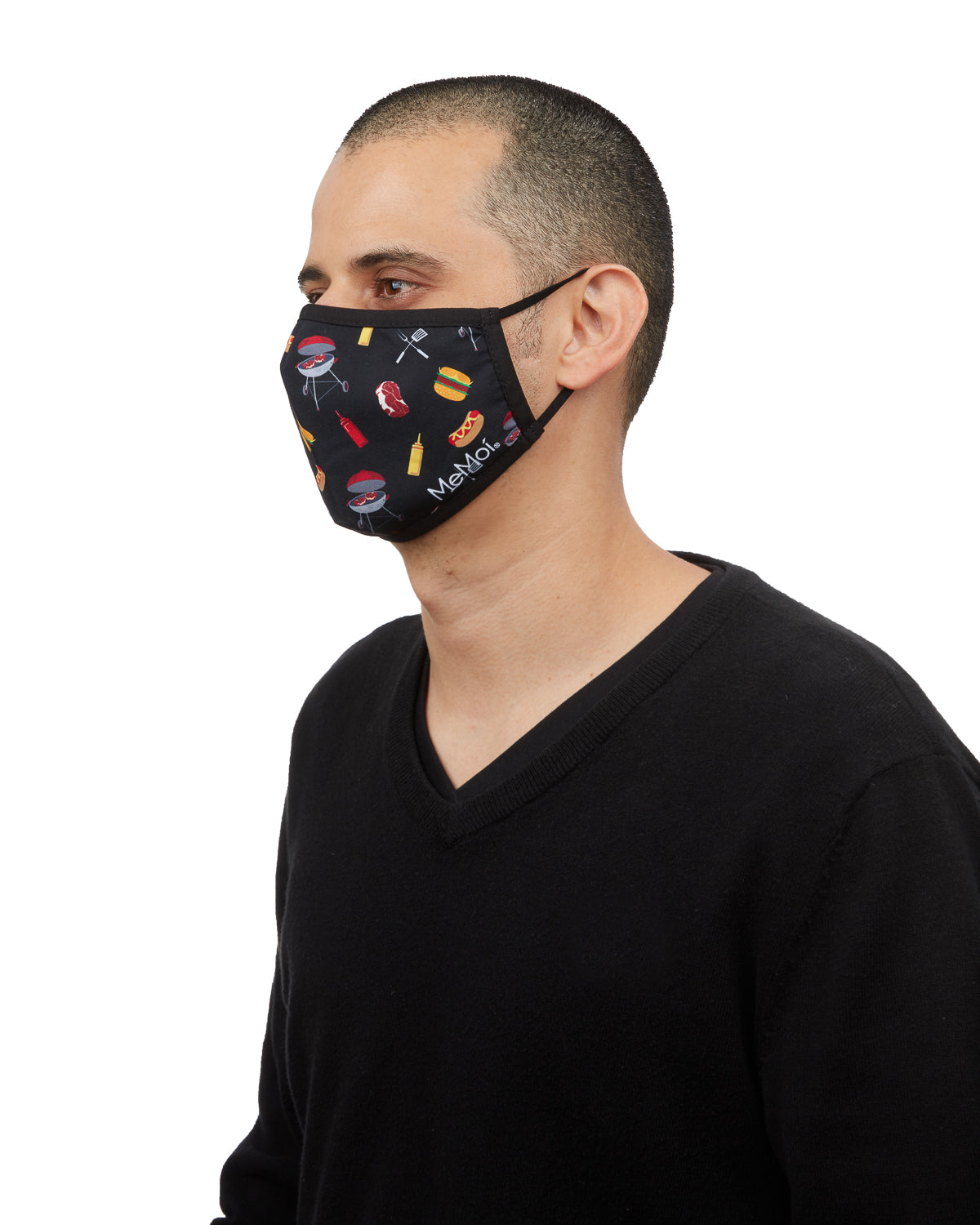 BBQ Grilling Fashion Face Covering with 5-Layer Filter Inserts