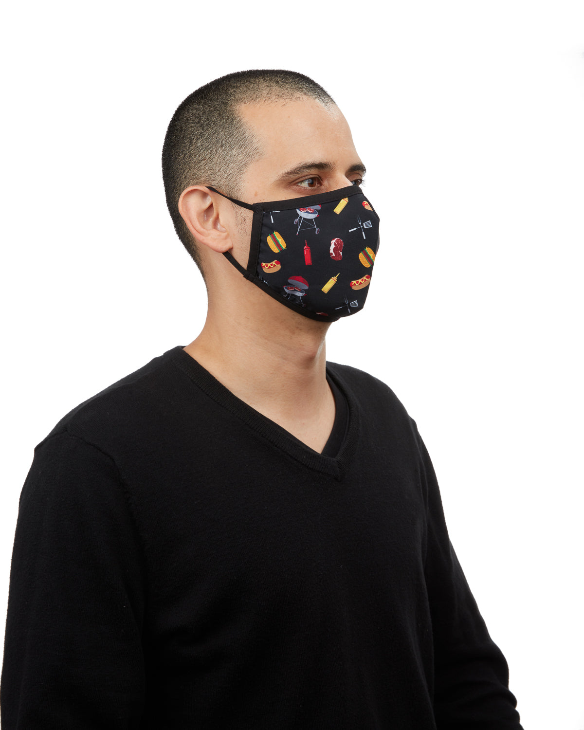 BBQ Grilling Fashion Face Covering with 5-Layer Filter Inserts