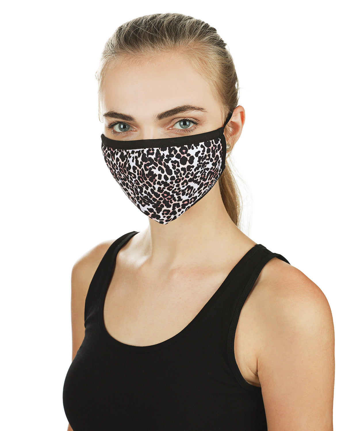 Leopard Print Fashion Face Covering with 5-Layer Filter Inserts