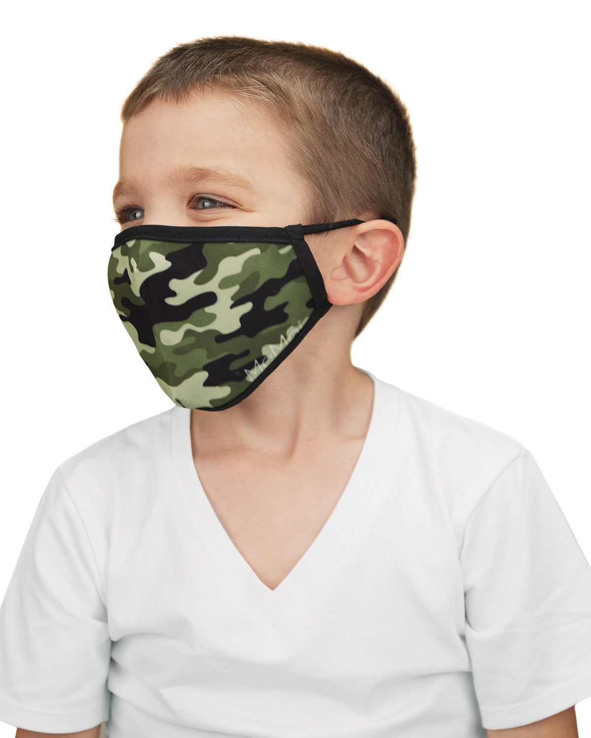 Camo Kids Fashion Face Covering with 5-Layer Filter Inserts