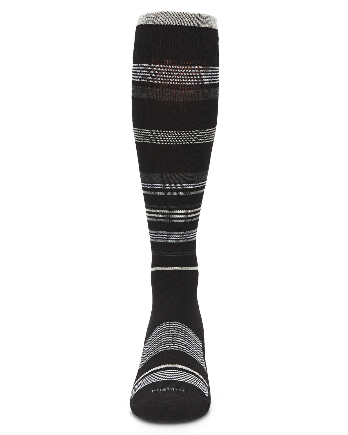 Unisex Multi-Striped Cotton Blend 15-20mmHg Graduated Compression Socks