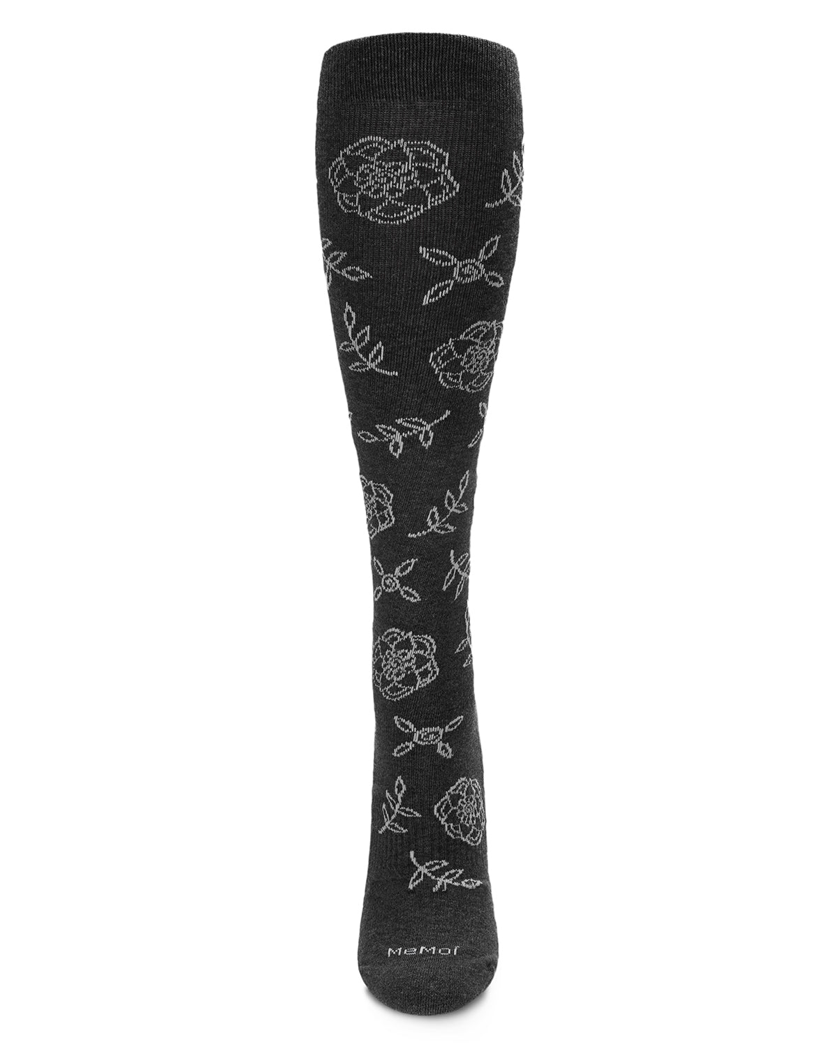 Women's Floral Cotton Blend 15-20mmHg Graduated Compression Socks