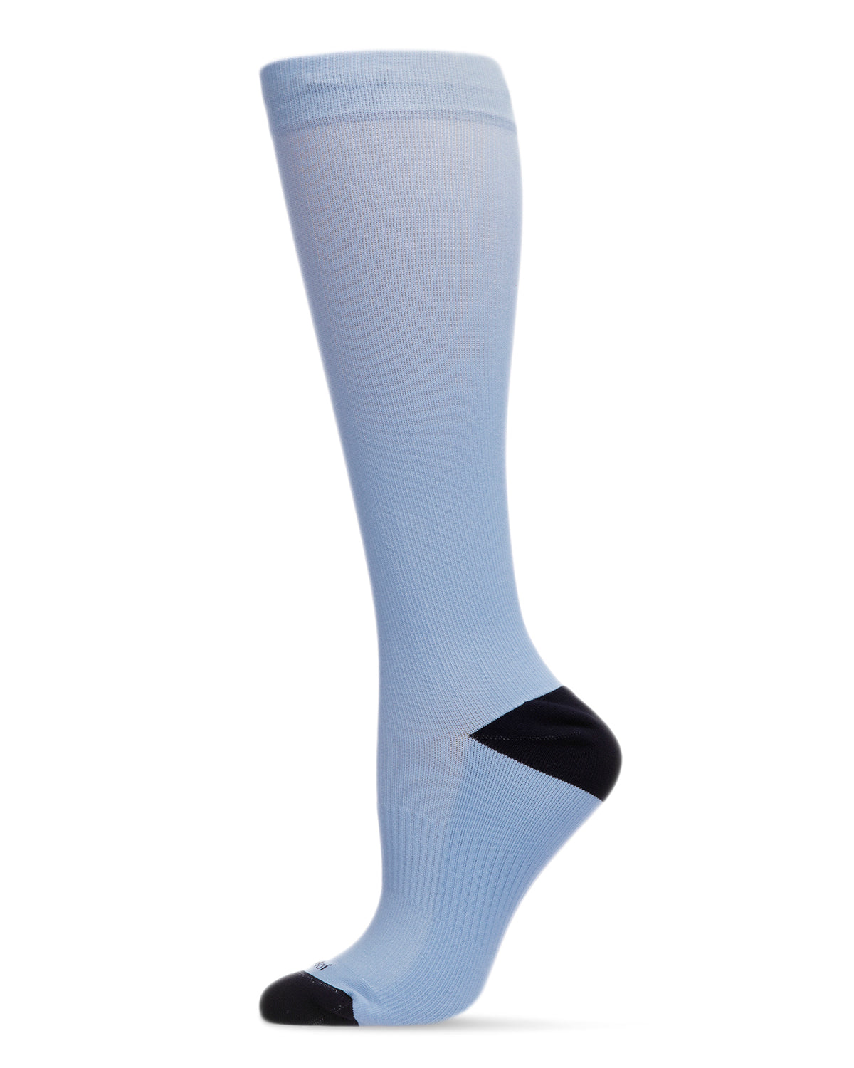 Unisex Solid Nylon 15-20mmHg Graduated Compression Socks