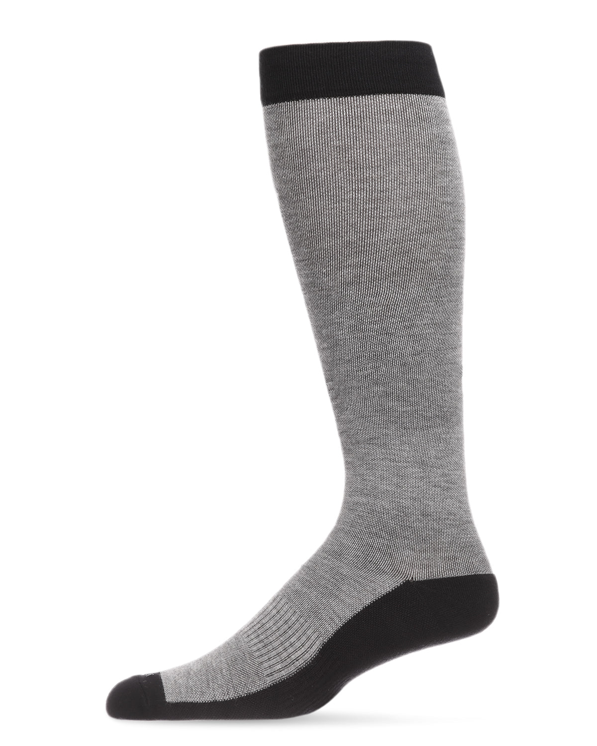 Men's Two-Tone Contrast Bamboo Blend 8-15mmHg Graduated Compression Socks