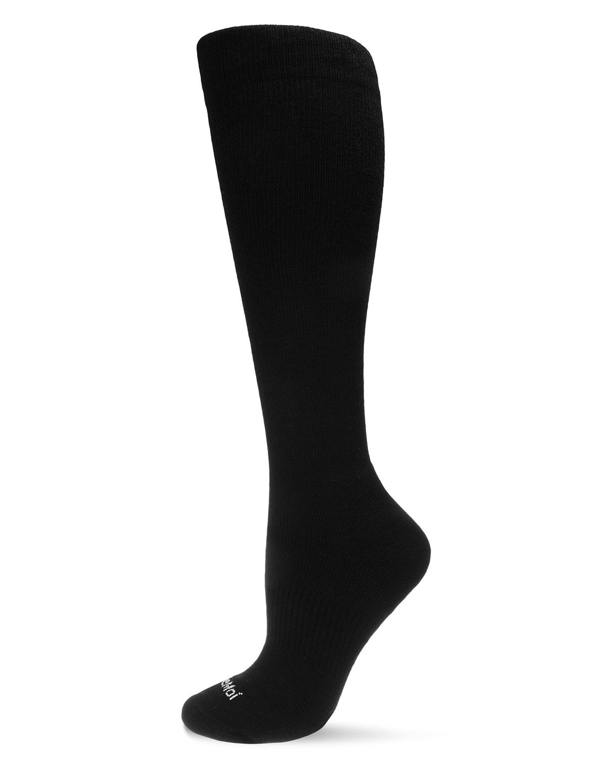 Unisex Solid Merino Cushion Sole Knee High Wool Blend 15-20mmHg Graduated Compression Socks