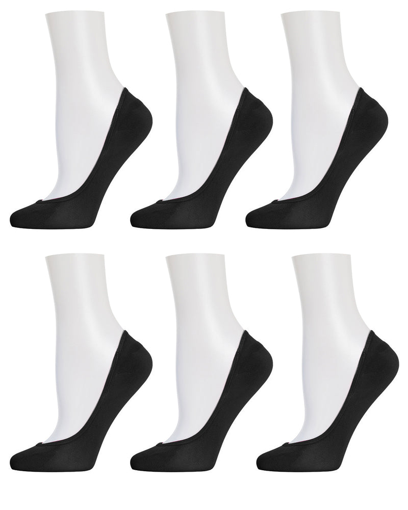 No-Show Microfiber Shoe Liners 6-Pack