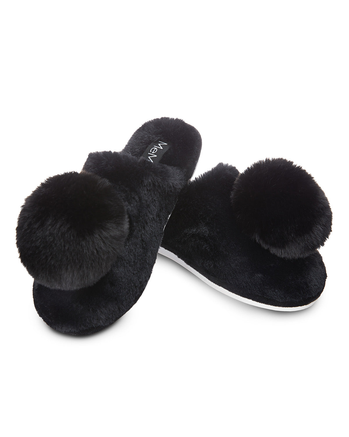 The Gloria Plush Pom-Pom Slippers