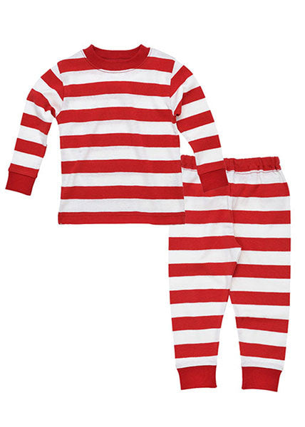 Kids Long Johns - Red Rugby Stripe 100% Organic Cotton – Under the Nile