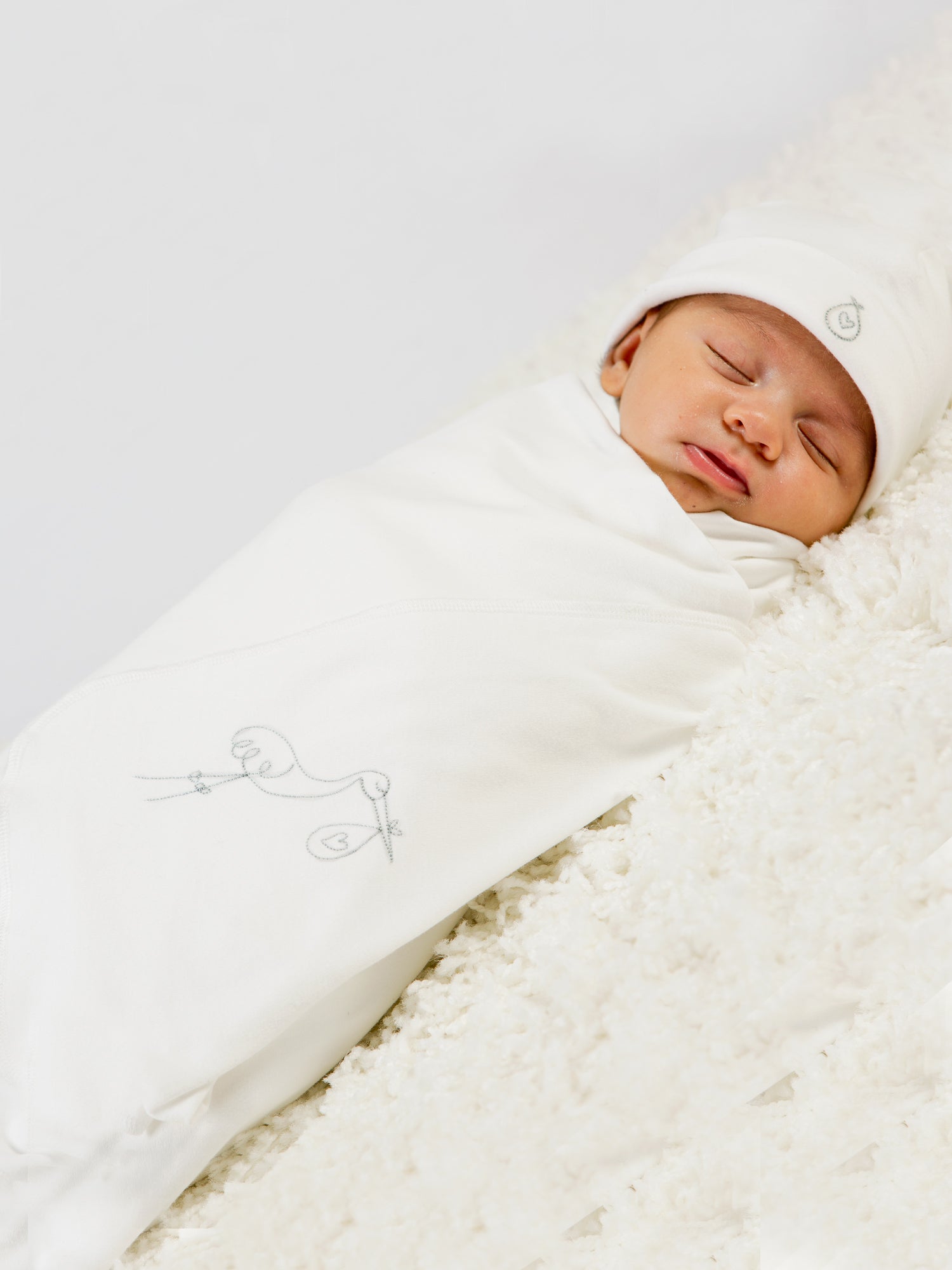 Embroidered Swaddle Blanket for Baby 