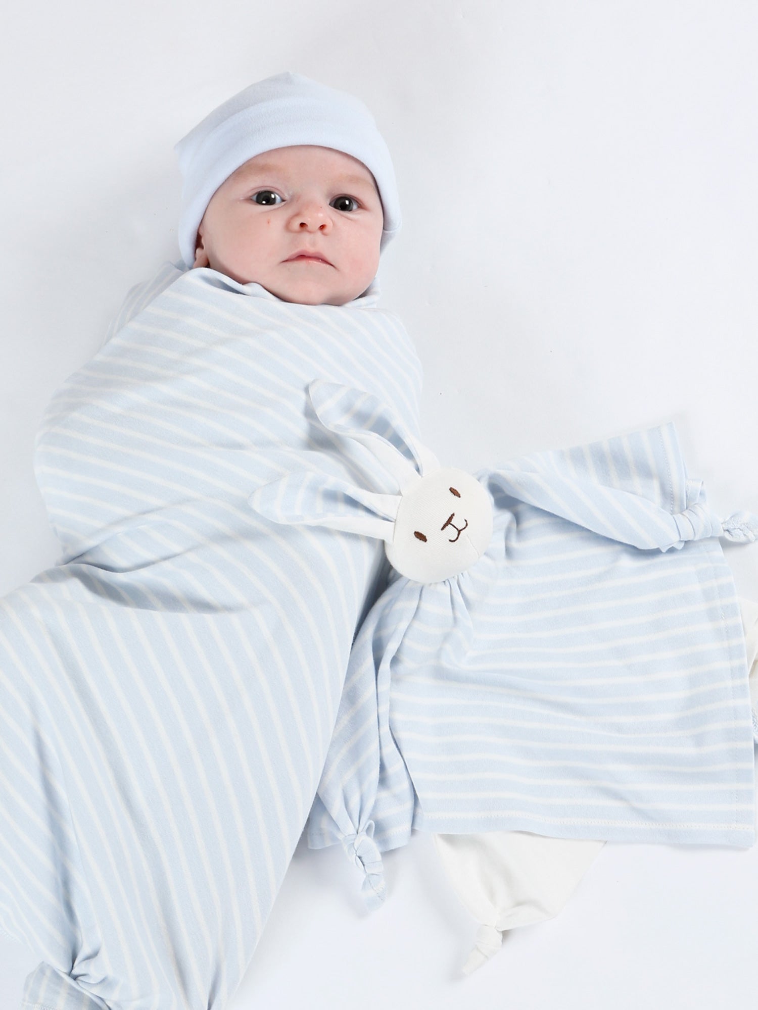 white swaddle blanket