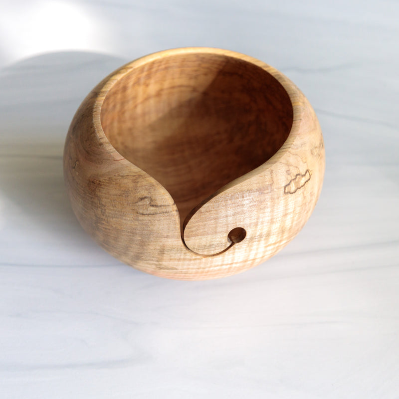 Wooden Yarn bowl in Steam Beech & Sheesham wood