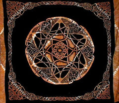 Celtic Tapestry, Celtic Wheel of Life, Celtic Circle, Cotton Bedspread, Celtic Wall Hanging