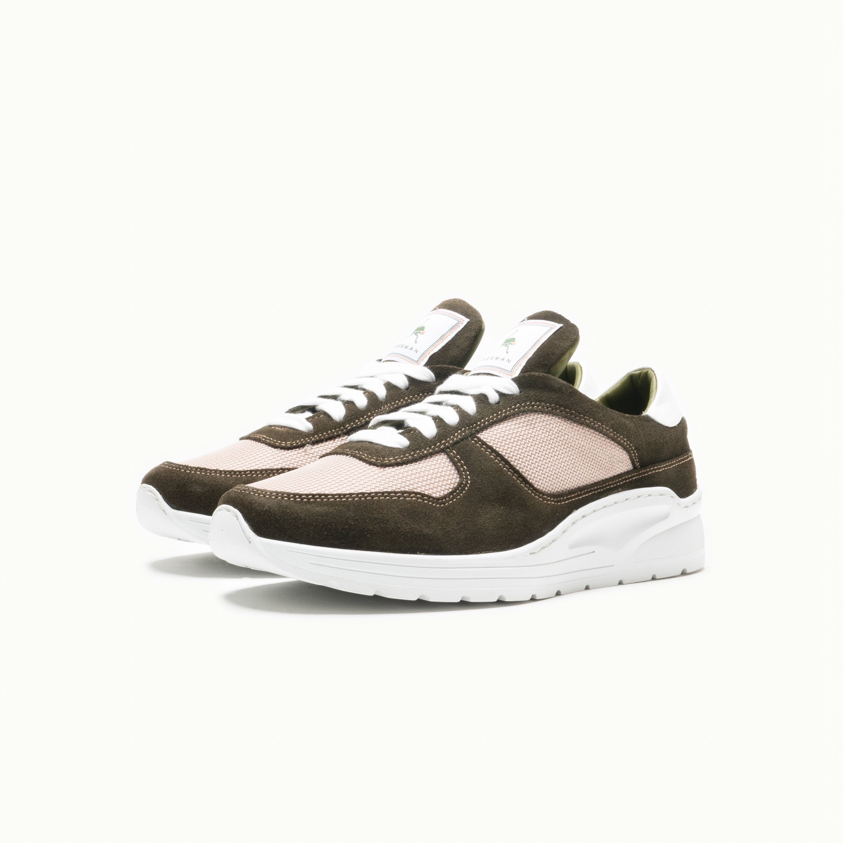 Runner Sneaker - Olive/Pink - Women's