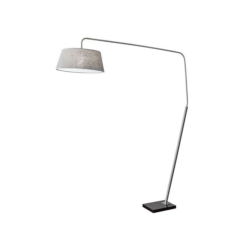 tall grey floor lamp