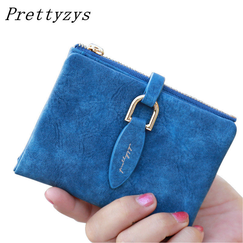 I clip wallet cards retro matte buckle folding multi functional large capacity wallet clip money monedero