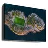 Football field on the edge of the world