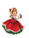 Vintage Christmas Girl Singing