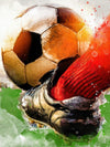 Fotballen og støvelen - Fotball plakat
