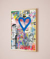 Mr Brainwash - Banksy - Smile Blue Heart