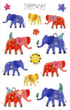Elefanter med glitter - Klistremerker