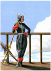 Skier with Red Gloves