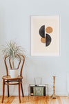 Black/Brown Boho Abstract Poster - Plakatbar.no