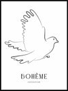 Boheme Art Poster - Dove - Plakatbar.no