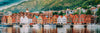 Bryggen i Bergen - panorama lerret - Plakatbar.no