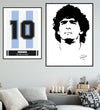 Diego Maradona - stilren plakat - Plakatbar.no