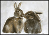 Håndmalte kaniner til barnerom - Design av Hugøy - Plakatbar.no