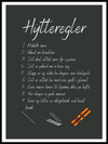 Hytteregler - Plakat - Plakatbar.no