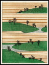 Landscape illustration from Bujutsu Sekai, Watanabe Seitei - Plakat - Plakatbar.no