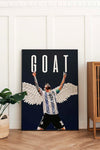 Lionel Messi Angel Wings GOAT - Plakat - Plakatbar.no