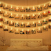 Lyslenke for bilder/kort, 1m 10 lys - julepynt - Plakatbar.no