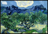 Oliventrær med Alpilles i bakgrunnen, Van Gogh - Plakat - Plakatbar.no