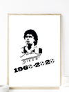 Plakat til minne om Diego Maradona - Plakatbar.no