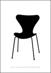 Series 7 TM. Stol designet av Arne Jacobsen poster - Plakatbar.no