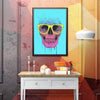 Pop Art Skull With Glasses- Pop Artposter