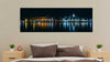 Stavanger cityscape with lights water reflection - panorama lerret - Plakatbar.no